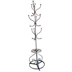 Antique Metal Coat Rack : Paris 1880 "brasserie Des Grands Boulevards".