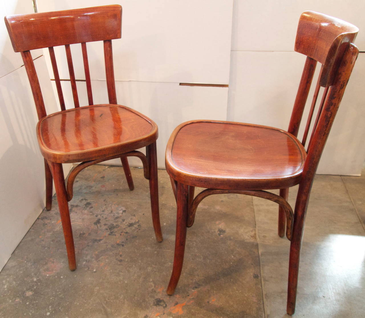Set of Eight French Bentwood Bistro Chairs 3