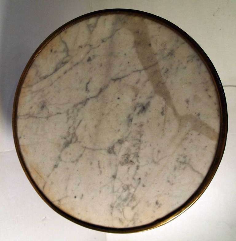 French Marble Gueridon Bistro Table In Excellent Condition In San Francisco, CA