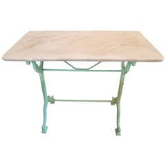 French Marble-Top Bistro Table