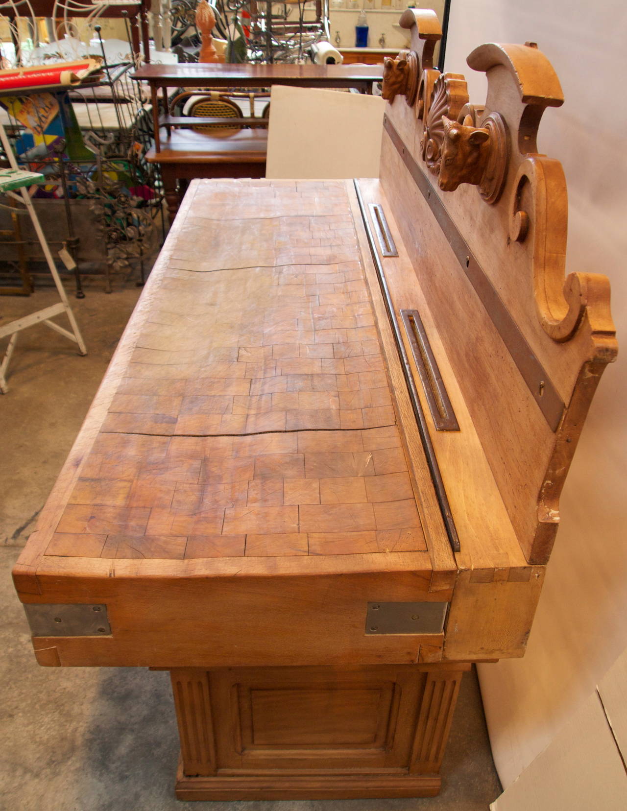 20th Century French Double Butchers Block