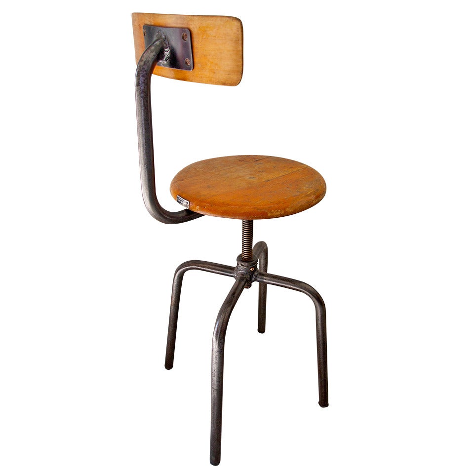 French Industrial School Chair