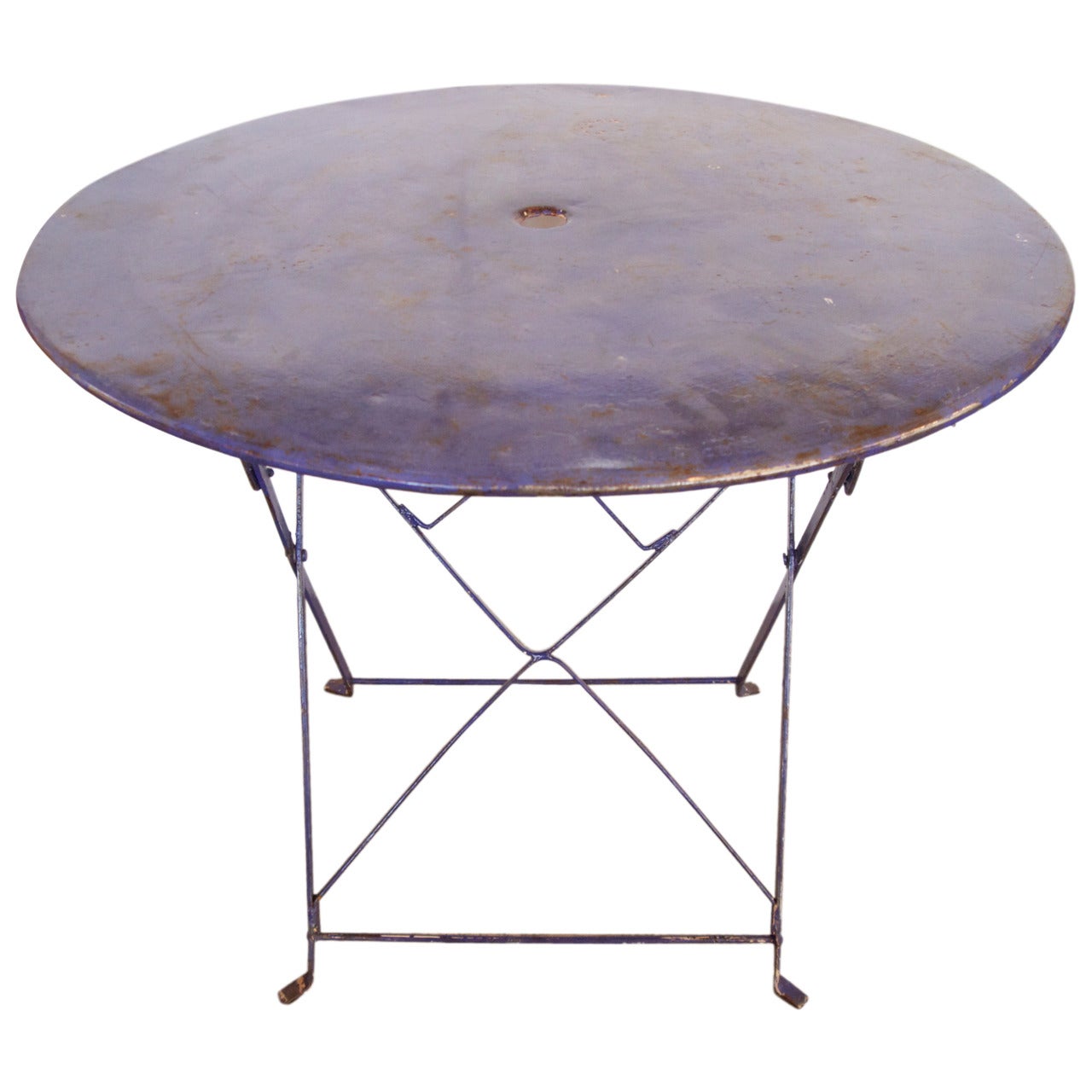 French Folding Metal Garden Table