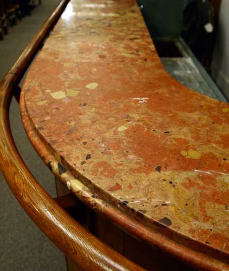 French Art Deco Period Marble Top Bar 5