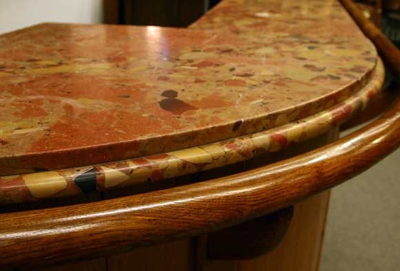 French Art Deco Period Marble Top Bar 1