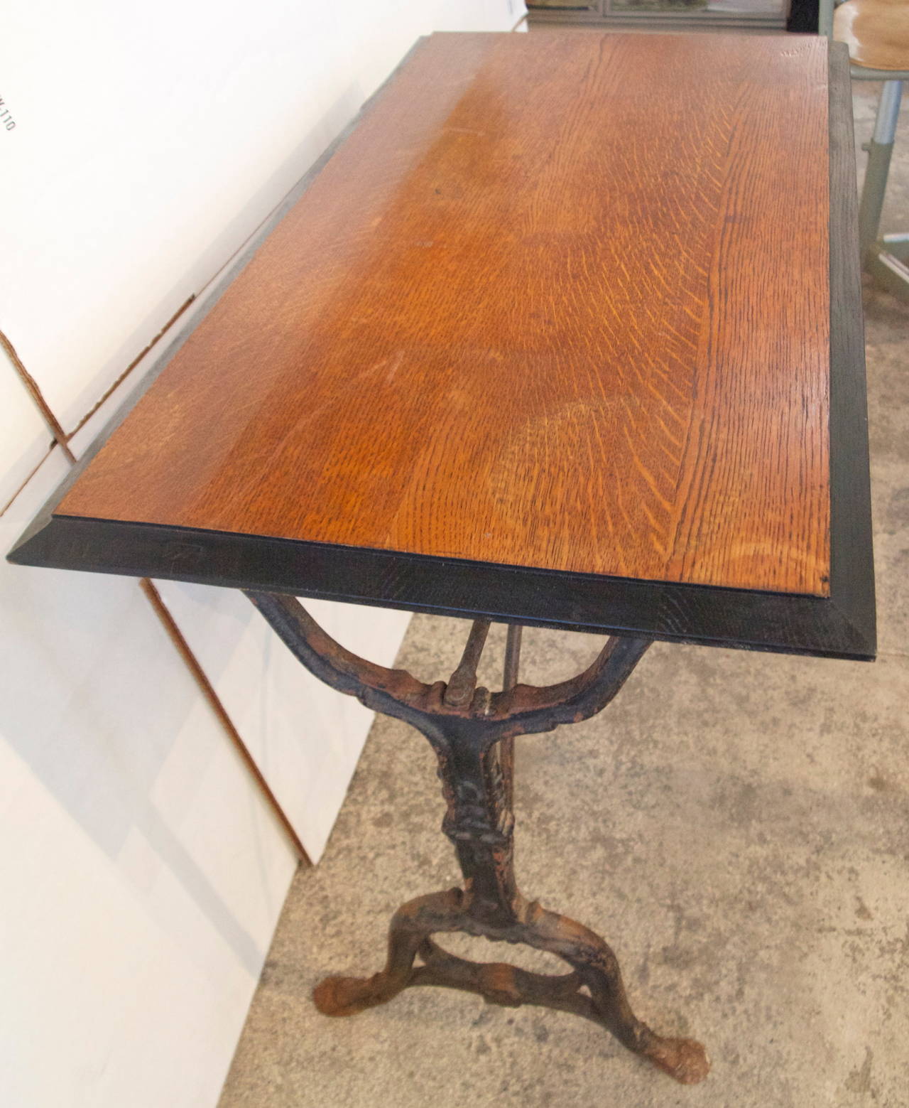 Painted French Oak-Top Bistro Table