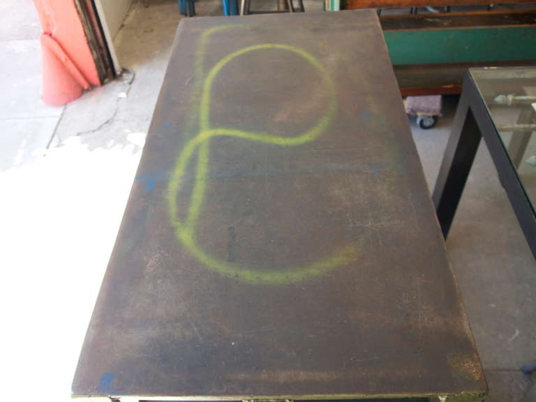 Industrial Metal Table In Good Condition In San Francisco, CA