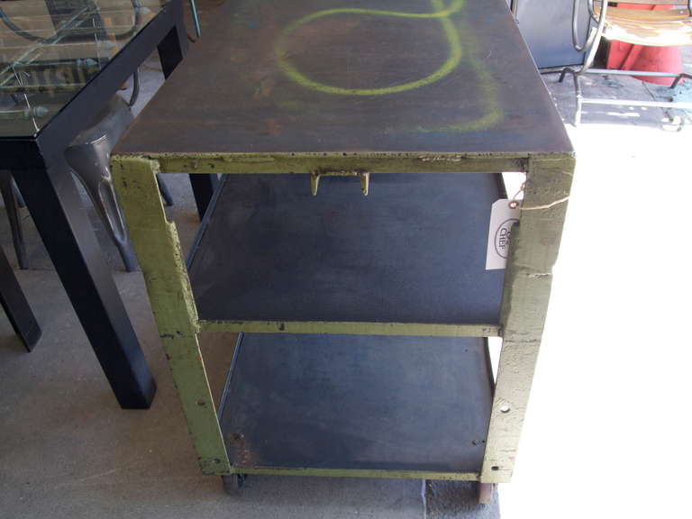 20th Century Industrial Metal Table