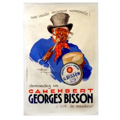 Vintage G. Bisson Camembert Poster