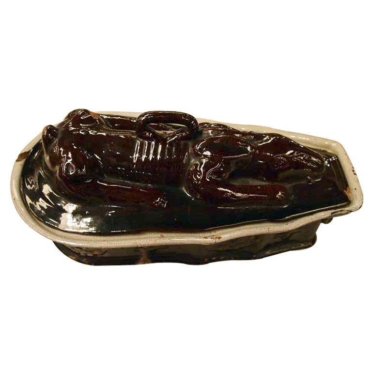 French Faience Rabbit Tureen
