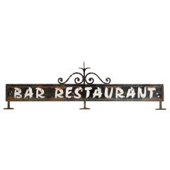 Forged Iron Bar/Restaurant Sign
