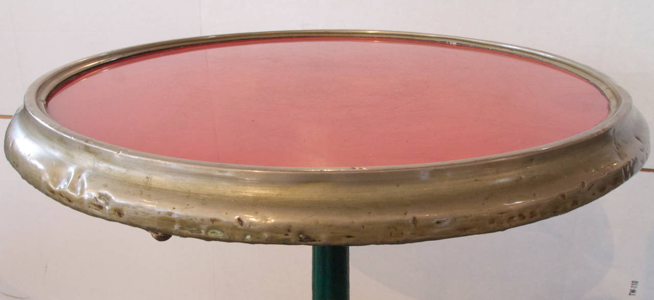 French Opaline Glass Top Bistro Table 1