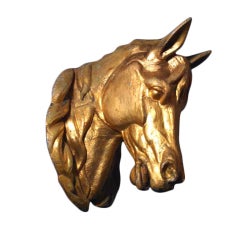 Vintage  Mercantile Horse Head in Tin