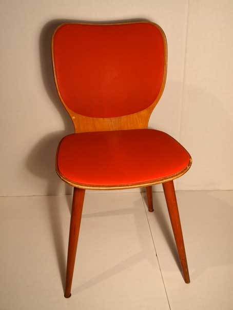 Set of 6 mid-century colorful chairs 5