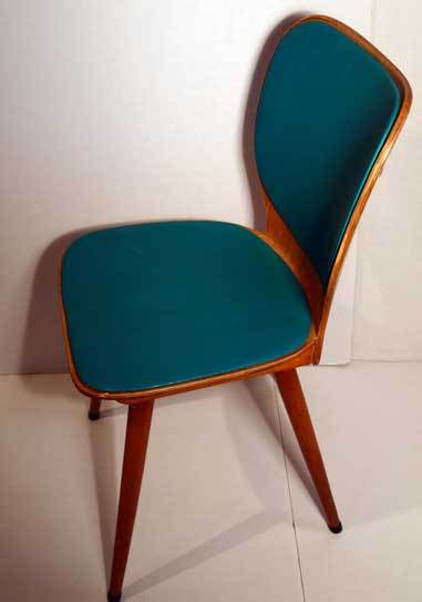 PVC Set of 6 mid-century colorful chairs
