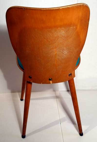 Set of 6 mid-century colorful chairs 1