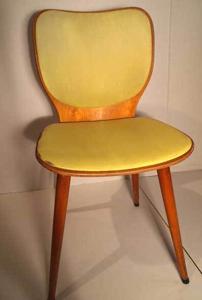 Set of 6 mid-century colorful chairs 4