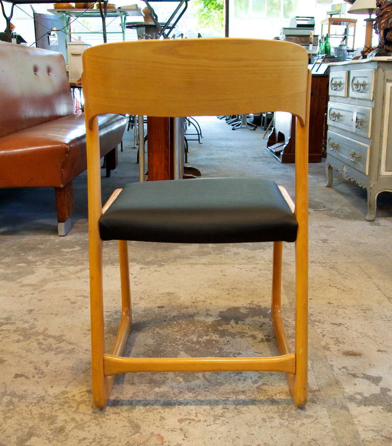 Mid-Century Modern Set of Six Midcentury French Side Chairs