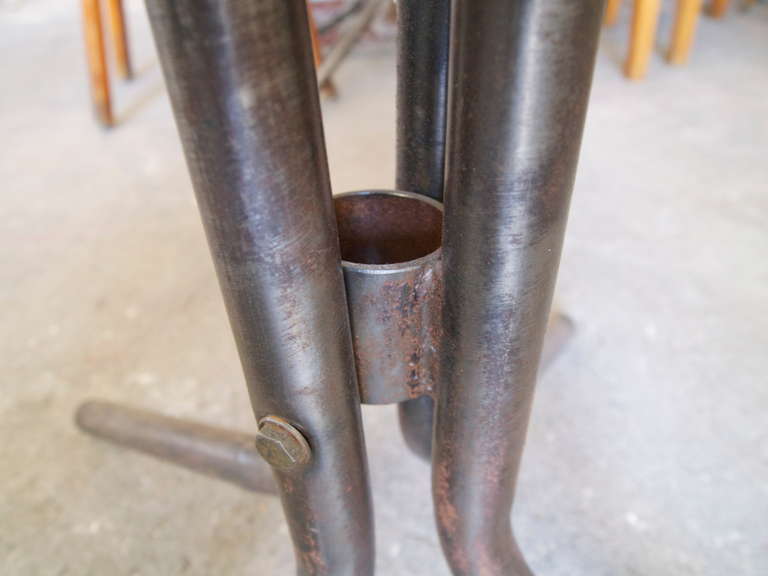 20th Century French Square Metal Bistro Table