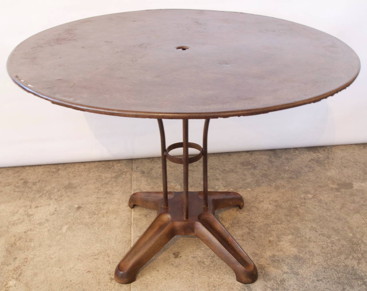 Iron French Industrial Metal Garden Table