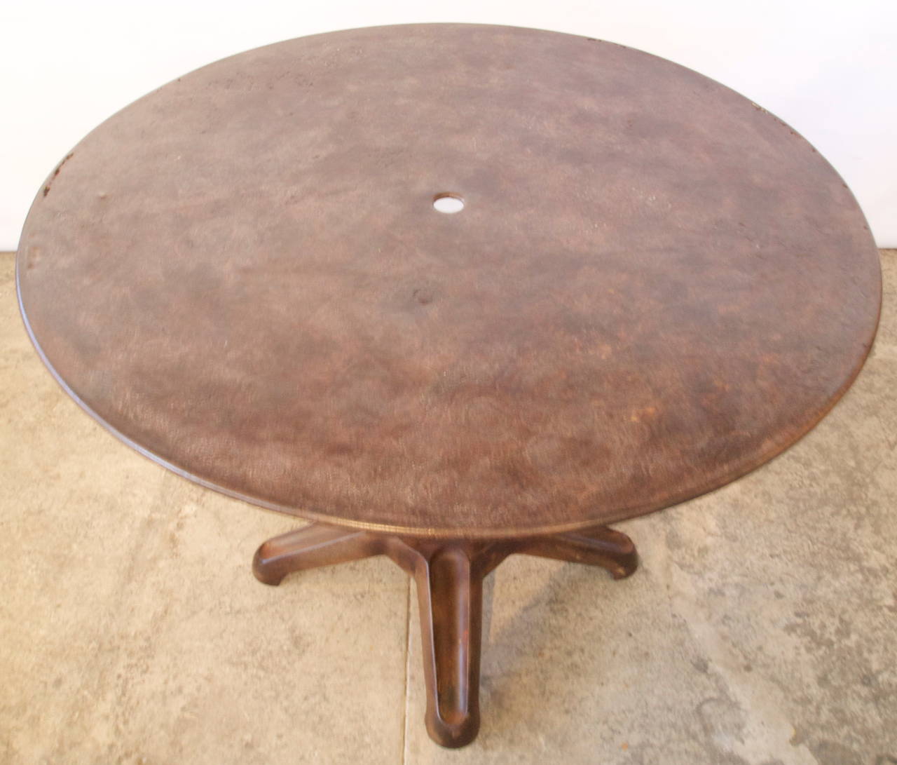 French Industrial Metal Garden Table 2