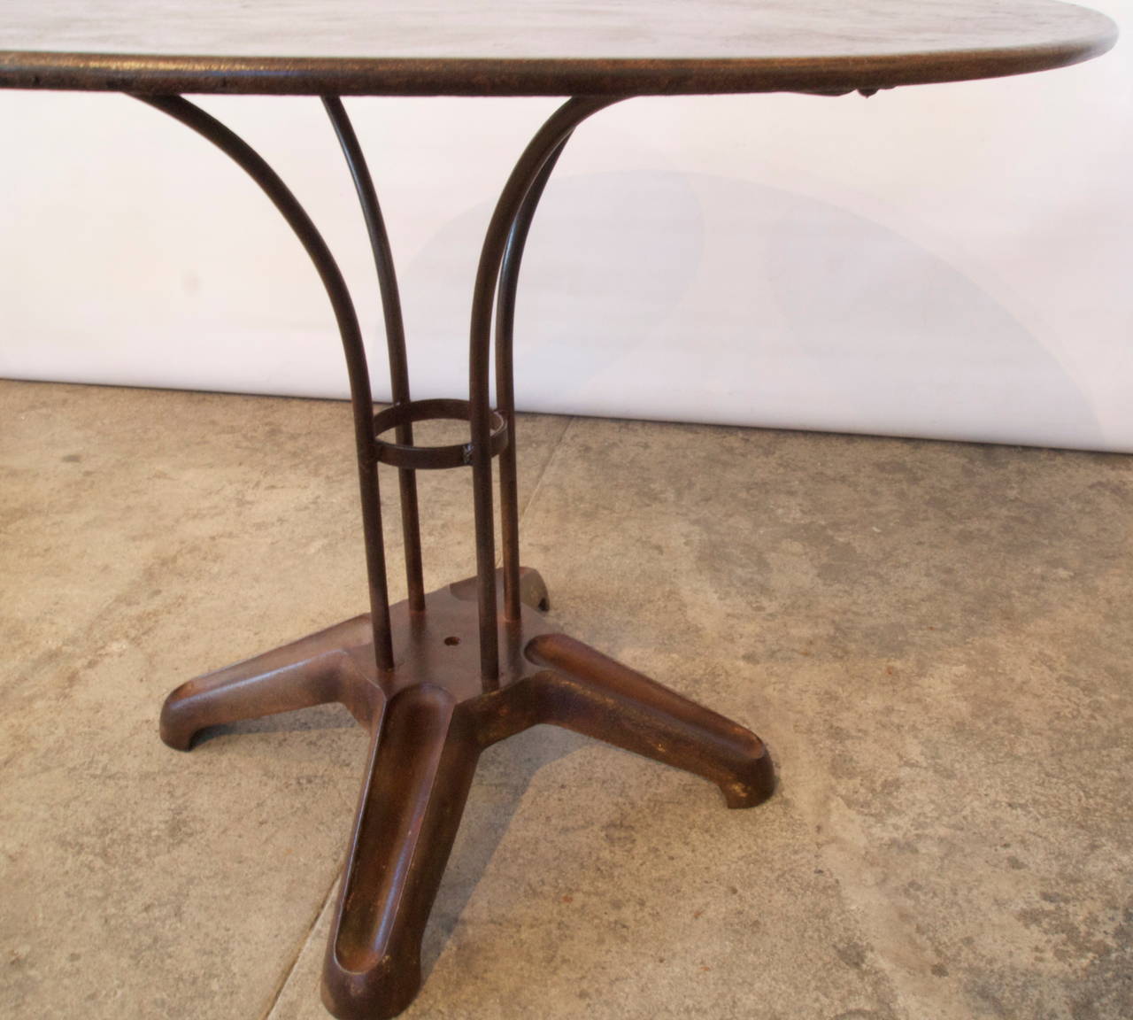 French Industrial Metal Garden Table 4