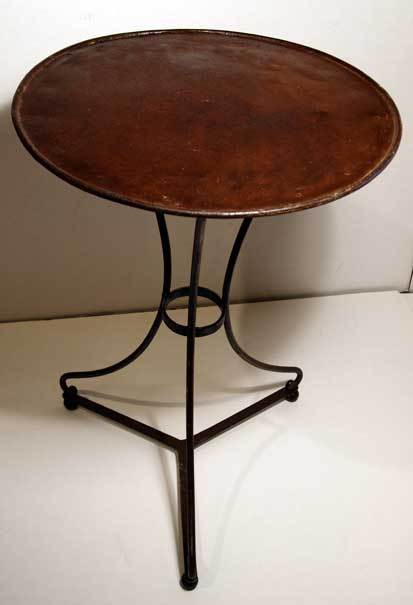 French Gueridon Metal Bistro Table 1