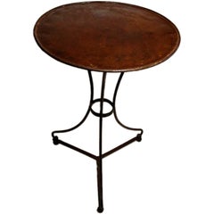 French Gueridon Metal Bistro Table