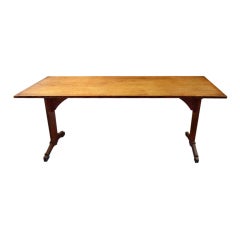 French Oak Wood Bistro Table