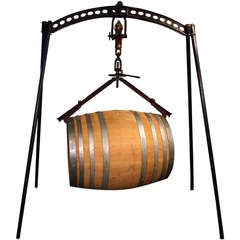 Antique French Wine Barrel Scale