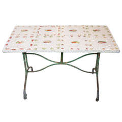 French Broken Plate-Top Garden Table