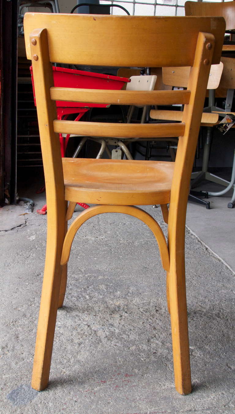 Set of Ten Baumann Wood Bistro Chairs In Good Condition In San Francisco, CA