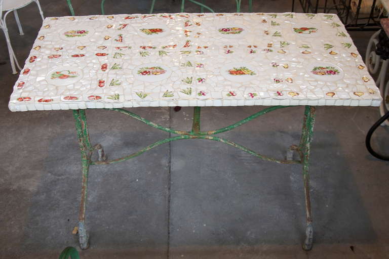 French Broken Plate-Top Garden Table 1