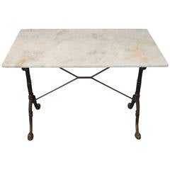 French Marble Top Bistro Table