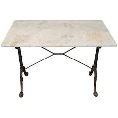 French Marble Top Bistro Table