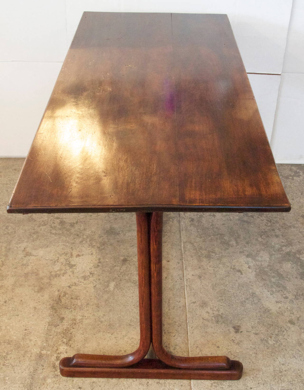 Art Nouveau French Oak Bentwood Bistro Table