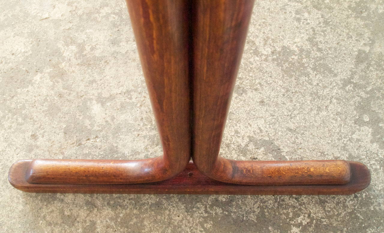 20th Century French Oak Bentwood Bistro Table