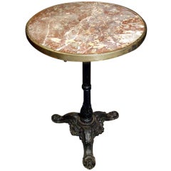 French Marble Gueridon Bistro Table French Marble Gueridon Bistro Table