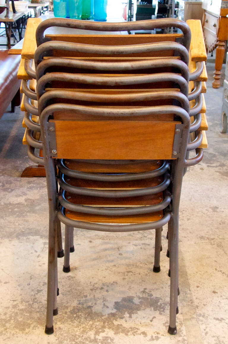 Set of 12 French Industrial Armchairs 3