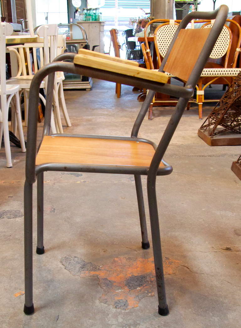 Late 20th Century Set of 12 French Industrial Armchairs