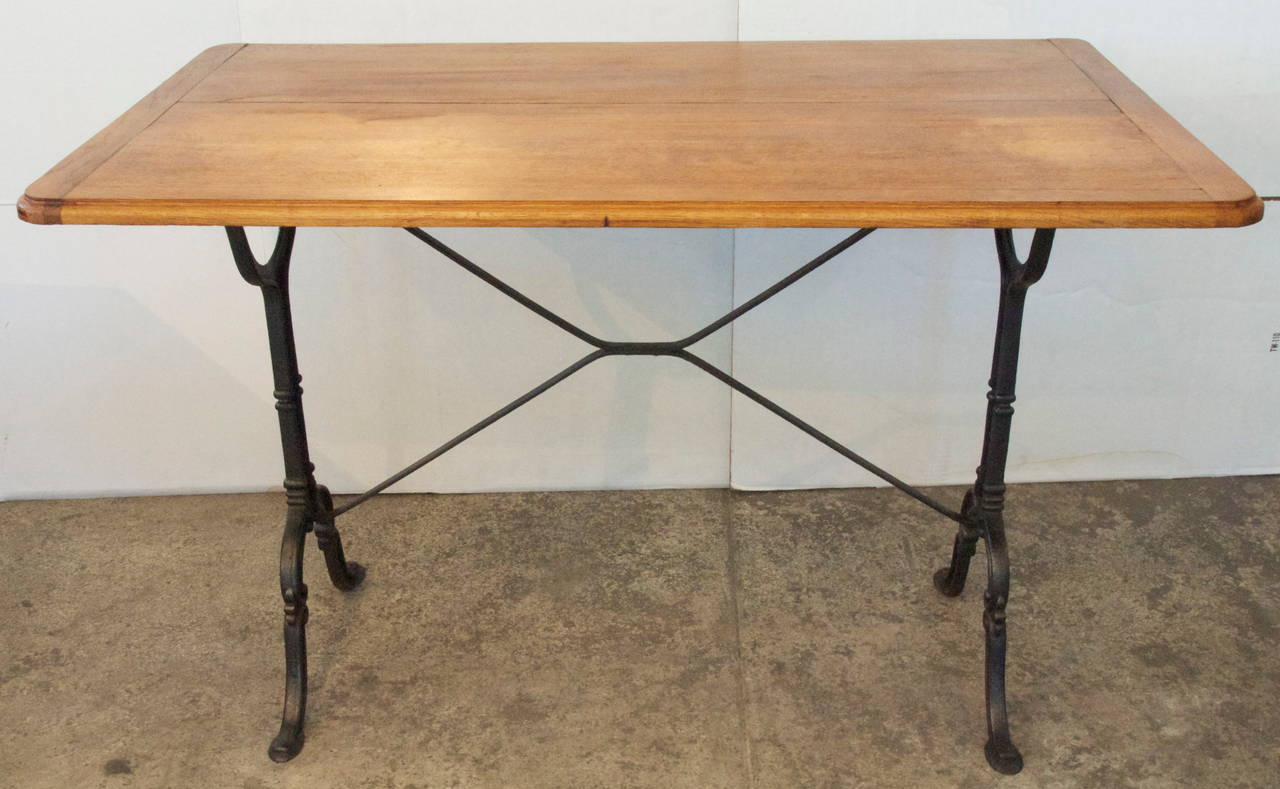French Oak-Top Bistro Table 4