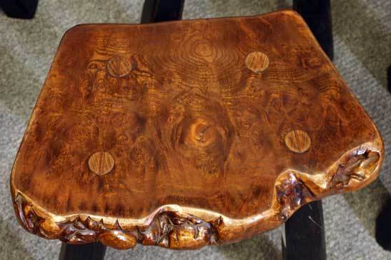 Unusual & unique burl wood wine tasting/coffee table with 6 matching stools
20th Century
France