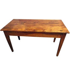 Antique Petite Walnut Farm Table from Grenoble