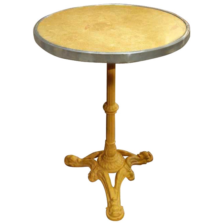 French Marble Gueridon Bistro Table