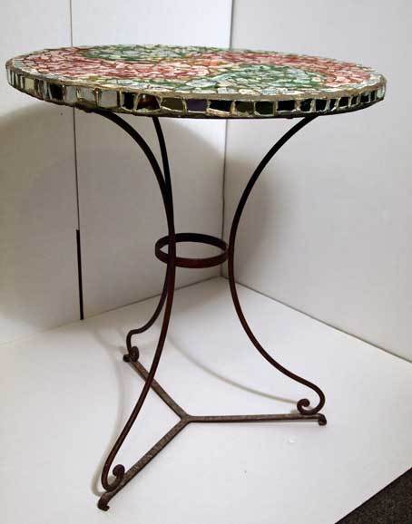 Porcelain Mosaic porcelain Top  Garden/Bistro  Gueridon Table