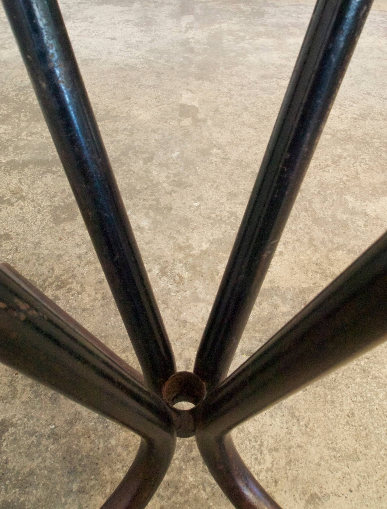 20th Century French Mid-Century Metal Bistro Table