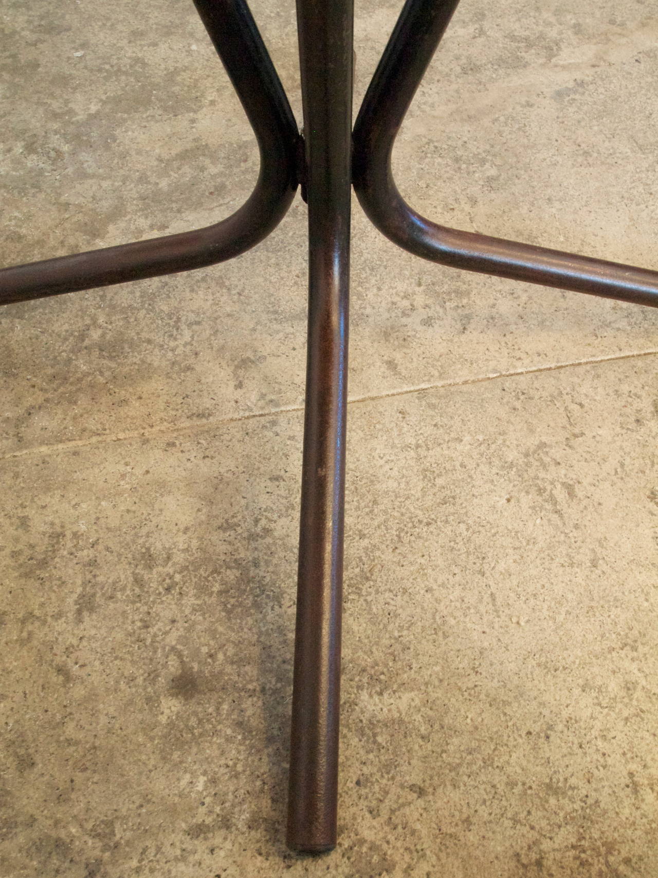 Painted French Mid-Century Metal Bistro Table