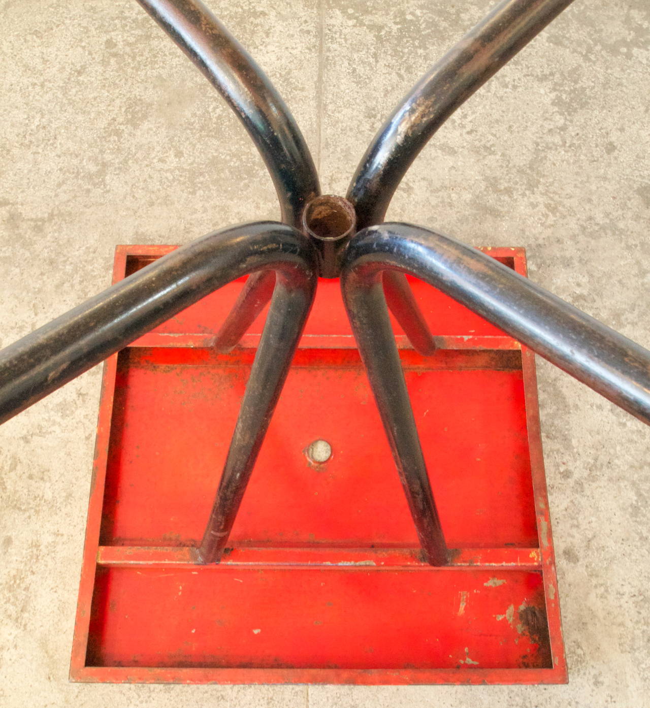 French Mid-Century Metal Bistro Table 3