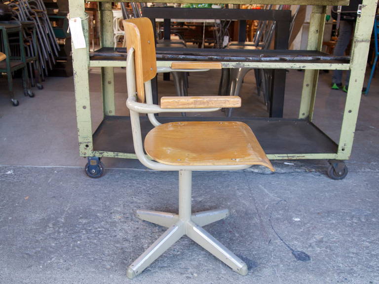 Set of Eight Midcentury Industrial Armchairs In Good Condition In San Francisco, CA