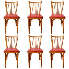 Set of Six Baumann Bistro Chairs